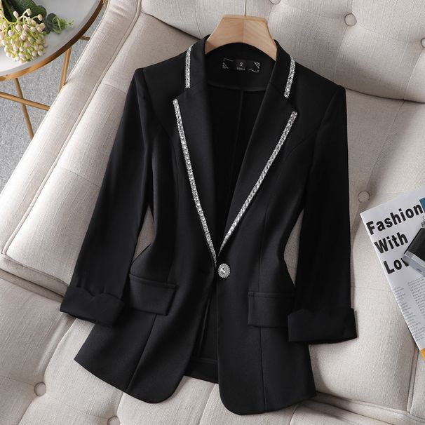 Women's Clothing White small suit jacket for women 2023 new spring and autumn Korean style casual high-end fashion suit ladies tops_mkmklike.com