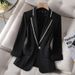 Women's Clothing White small suit jacket for women 2023 new spring and autumn Korean style casual high-end fashion suit ladies tops_mkmklike.com