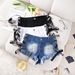 Sexy High Waist Ripped Denim Shorts For Women – Stretchy Distressed Summer Hot Shorts With Raw Hem, Plus Size S/M/L, White/Black/Blue_mkmklike.com