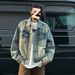 Retro Cool Washed Vintage Workwear Denim Jacket Jacket For Spring And Autumn Casual Wear_mkmklike.com