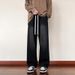 Nordmann Black Jeans For Men Spring And Autumn Loose Straight Oversize Trendy American High Street Wide Leg Pants_mkmklike.com