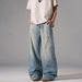 Vintage Washed Ripped Jeans For Men & Women – Retro Distressed Denim Pants, Loose Fit Wide Leg Trousers, 90s Streetwear Style_mkmklike.com