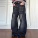 Vintage Washed Straight-Leg Jeans – Cleanfit Denim Pants With Cat Whisker Fading (S-3XL, Black)_mkmklike.com