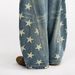 Women's High Waist Wide Leg Jeans Trendy Star Print Side Cutout Casual Cotton Hip Hop Style Loose Fitting Spring/Autumn_mkmklike.com