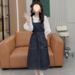ELLE ELLE Plus Size Summer Denim Strap For Women 2025 New Korean Style Petite Mid-Length Slimming Trendy Dress_mkmklike.com