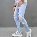 Men's Clothing Personalized Trendy New Casual Jeans Men's Slim Ripped Trousers High Street Tights_mkmklike.com