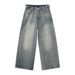 Men's Vintage Washed Blue Jeans – 90s Relaxed Straight-Leg Denim Pants With Distressed Fading & Wide Fit (S-XL, Mid-Rise, Zip Fly)_mkmklike.com