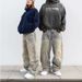 Men's Retro Bat Pattern Embroidery Loose Jeans Harajuku Style Street Fashion Slouchy Pants_mkmklike.com