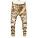 Men's Clothing Casual Pants Thin Nine Point Pants Trendy Summer Skinny Plus Size Loose Jeans_mkmklike.com
