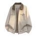 retro Canvas Workwear Lapel Flight Jacket Men, Trendy American Casual Style, Cool And Stylish Top For Teenagers_mkmklike.com