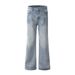 Washed Vintage Loose Jeans American Street Style INS Men's Dad Wide Leg Casual Straight Pants_mkmklike.com