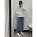 Women's Jeans, Autumn 2026 New Korean Hyuna Style High-waisted Straight Loose Cropped Pants, Slimming Trendy Trousers_mkmklike.com