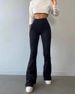 "Women's Flared Jeans - High Waist Stretch Denim Pants For Casual & Retro Style" Women's Clothing_mkmklike.com