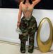 Women's Camouflage Distressed Patchwork Monkey Ripped Straight Leg Jeans Fashion Autumn Winter European American Style LD25251_mkmklike.com