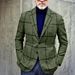 Men's clothing plaid multi-color casual suit jacket_mkmklike.com