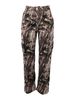 Women's Clothing Autumn And Winter New Fashion Leaf Print Straight High Waist Pocket Multi Color Overalls_mkmklike.com