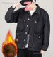 Pulse Pulse Workwear Fleece-Lined Thickened Plus Size Denim Jacket For Men, New Autumn And Winter Men's Casual Jacket, Warm Cotton_mkmklike.com