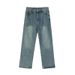 Woven MYQ Vintage Washed Distressed Jeans For Men, Autumn New Korean Style Trendy Loose Wide-Leg Straight Pants Casual_mkmklike.com