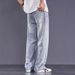 Ripped Jeans Men's Straight Loose Harlan Tide Brand Retro Wash Fattened Trousers Wide Legs American_mkmklike.com