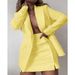 Women's Clothing fashion suit tops + short skirt two-piece suits _mkmklike.com