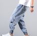 Men's Clothing Elastic Waist Denim Trousers Men's Pants 2025 New Spring And Autumn Trendy Brand Loose Casual Cuffed Nine Point Trousers_mkmklike.com