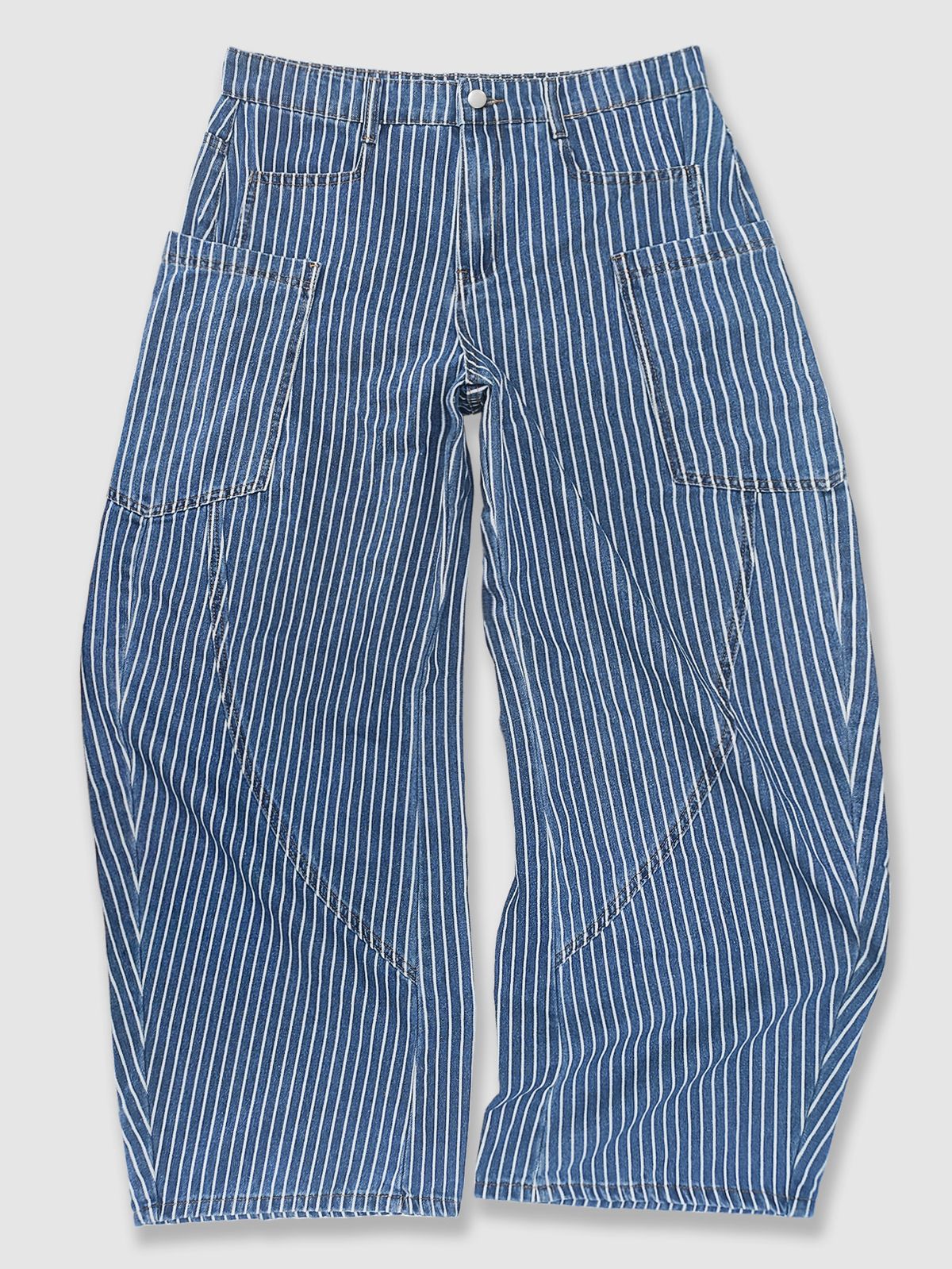 Vintage Light Blue Striped Wide-Leg Jeans – 90s Retro High Street Baggy Pants (S-XXL)_mkmklike.com