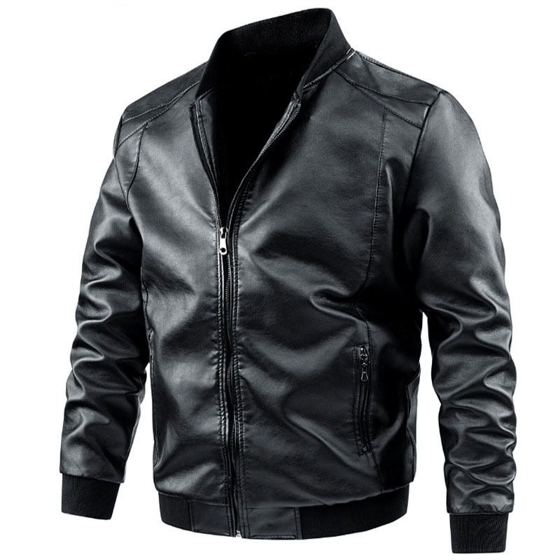 Men's Clothing 2024 men's motorcycle leather jacket men's trendy brand leather jacket spring and autumn Korean style casual leather_mkmklike.com