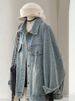 Plus-size Blue Denim Jacket For Women, 2025 Spring Autumn New Design, Loose And Slimming Top_mkmklike.com