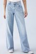 New American Embroidery Side Frayed Butterfly Jeans For Women, High Street Design Style, Spicy Loose Straight-leg Pants._mkmklike.com