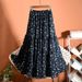 Women's new elastic splicing large swing long chiffon skirt long skirt_mkmklike.com