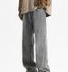 Men's Straight Leg Jeans - Drawstring Casual Pants | Oversized Relaxed Fit Denim Trousers_mkmklike.com