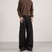 Men's Clothing Retro Split Wide Leg Jeans A-Line Denim Straight Leg Pants American Style Floor Length Vintage Washed Denim Pants For Cleanfit Style_mkmklike.com