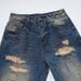 Men's Loose Straight Blue Washed Graffiti Distressed Jeans - High Waist Relaxed Fit Casual Denim Pants For Teens & Young Adults_mkmklike.com