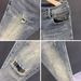Men's Distressed Slim-Fit Jeans – Stretch Denim Cropped Pants With Ripped Details For Casual & Streetwear (Blue, Sizes 28-36)_mkmklike.com