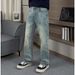 Men's Korean Streetwear Vintage Washed Denim Pants – Relaxed Harem Fit, Distressed & Faded, Stylish & Versatile (Size 28-36)_mkmklike.com