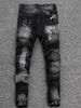 Men's Clothing Men's Splatter Paint Jeans - Loose Straight Leg Distressed Denim Pants_mkmklike.com