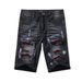Men's Summer Ripped Denim Shorts Casual Versatile Five Point Mid Length Loose Fitting Beggar Style Riding Breeches Trendy Brand_mkmklike.com