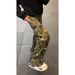 American Vibe Snake Patterned Jacquard Jeans Men's Spring Vintage High Waisted Curved Knife Slightly Flared Pants_mkmklike.com