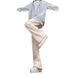 New White Jeans Men's Straight Cleanfit Spring And Autumn Pants Loose And Thin American High Street Micro-pull Pants_mkmklike.com