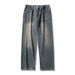 Men's Streetwear Denim Pants – Relaxed Straight Fit With Distressed Details | Wide Leg Jeans For Urban Styling_mkmklike.com
