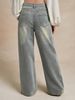 Women's Clothing Retro Distressed Denim Wide Leg Trousers Mid-Rise Light Blue Vintage Flare Jeans – Relaxed Wide-Leg Distressed Denim Pants For Women_mkmklike.com