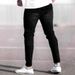 Men's Trendy Casual Ripped Stretch Jeans Washed Whiskered Slim Fit Trousers Wish Brand Standard Thickness_mkmklike.com