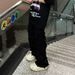High Street Structural Design Rough Jeans Men's Straight High-end Retro Long Pants_mkmklike.com