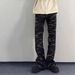 Men's Retro Black Washed Denim Pants – Loose Fit High Street Hip Hop Straight Leg Jeans (S-3XL)_mkmklike.com