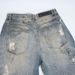 Streetwear Rhinestone Jeans For Men & Women – Vintage Washed Distressed Denim Pants With Embellished Crystal Studs (Loose Straight-Leg, Unisex)_mkmklike.com