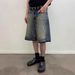 Men's Washed Retro Distressed Casual Five-Point Denim Shorts Summer Style Loose Fit Whiskered Silhouette Trendy_mkmklike.com