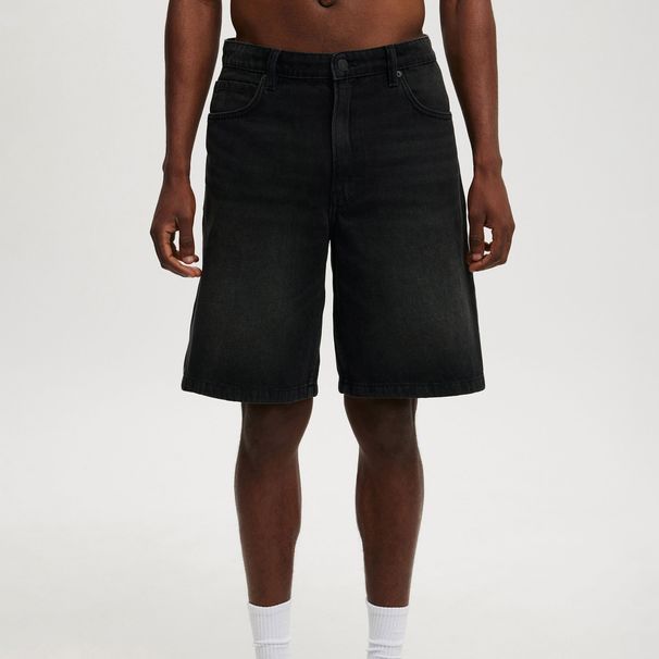 2025 Casual Knee Length Denim Shorts For Men, Fashionable, High Waist, Loose Fit, Baggy Jeans Shorts For Summer, Daily Streetwear_mkmklike.com