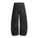 Original Color Denim Scimitar Men's Wide-Leg Loose Versatile High Street Trendy Design Stitched Pocket Cargo Long Pants_mkmklike.com