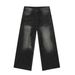 Men's Loose Straight Jeans – Vintage Washed High-Street Cleanfit Denim Pants (S-XL, Lightning Fade, Cotton Comfort)_mkmklike.com