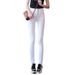 White High-waisted Women's Jeans, New Spring/autumn Slim-fit Skinny Pants, Fleece-lined And Thickened Casual Pencil_mkmklike.com